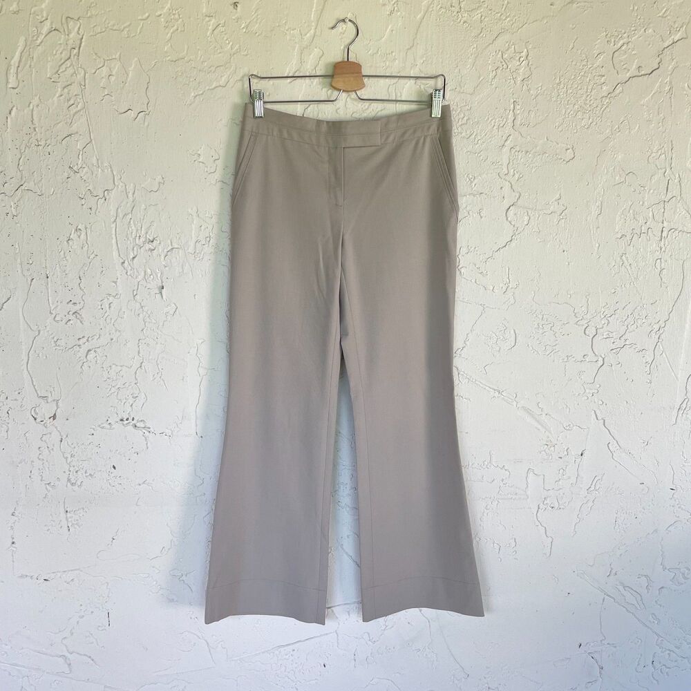 INC International Concepts Womens Size 4 Trouser Pants Taupe Wide Leg Flare